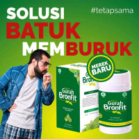Bronfit Gurah atasi Batuk isi 50 kapsul herbal berdahak kering menahun Asma Sesak Nafas Flu Pilek Br