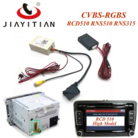 JIAYITIAN RGBS CVBS Adapter Kit Rear View Camera Accessory RGB Converter Adapter For VW RCD510 RNS510 RNS315 Unit CD Player