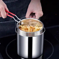 Basket Pot Fryer Fry Deep Fryingsteel Stainless Fish Strainer French Japanese Chips Mesh Pasta Pan Wire Cooking Utensils