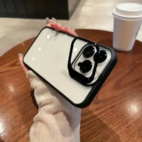 Hard Case Iphone 11, 11 Pro, 11 Pro Max Hybird Metal Lensa Stand Luxury Shockproof Transparent Clear