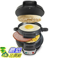 [o美國直購] Hamilton Beach 25477 Breakfast Electric Sandwich Maker, Black DIY早餐 漢堡機 三明治機