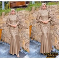 Goldie Shop Gamis Mermaid Esya M - XXL 10WARNA / Maxi Long Dress Muslim Jumbo / Gamis Kondangan Big 