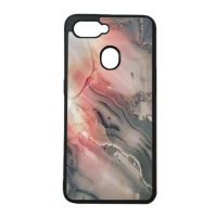 Casing Custom Case OPPO A7 Case Softcase Motif Marble Marmer 35