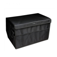 牛津布高質感 黑色可折疊式汽車收納箱 車用置物箱 家庭收納箱