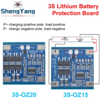TZT 3S 12V 15A / 20A BMS 18650 Lithium Battery Protection Board 11.1V 12.6V Anti-overcharge With Balance And Temperature Control