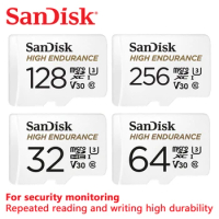 SanDisk High Endurance Video MicroSDXC Card Read up to 100MB/s C10 4K UHD-I micro SD Memory Cards for Dash Cam Home Monitor