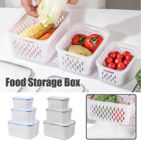3 in 1 Fruit & Veggie Storage Set! 🥦🍓 Double Layer Drain Basket + Airtight Container | S/M/L M7O4