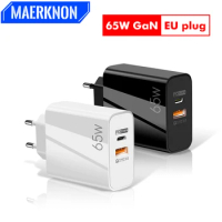 Maerknon 65W Fast Charging GaN Charger USB C Charger Quick Charger For iPhone Samsung Xiaomi Mobile Phone Type C Charger Adapter