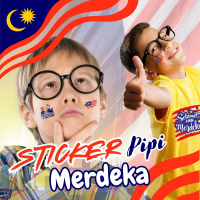 Sticker PiPi Merdeka , WaterProof, Sticker Muka, Face Sticker, independent Day Sticker Face