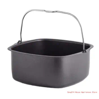 Metal Square Cake Basket Air Fryer Accessory Carbon Steel Material Air Fryer Cake Basket Suitable for 8QT Air Fryers 95AC
