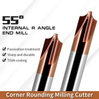 Augusttools HRC55 Carbide Inner Radius Corner Rounding Cutter End Mill R0.5 R1 R2 R3 R6 R4 Inner R Mill Chamfering Router Bits