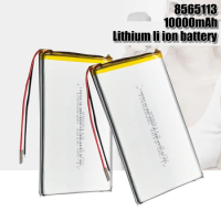 10000mAh 3.7V 8565113 Lithium Li-polymer Rechargeable Battery Li-ion Li Po cells For DVD GPS Medical Device PDA E-book mp3
