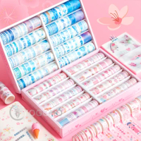 100pcs/set Kawaii Washi Tape Bullet stickers journal scrapbooking Multi Color Tape Set supplies decoration material stationery