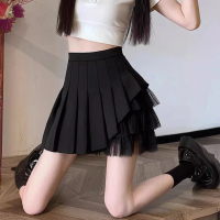 Ly, Thiết Kế Bất Đối Xứng Cạp Cao, Chất Liệu Lưới,   Nửa, Dành Cho , Hàng Mới Về Mùa Hè 2024 Và Mùa 