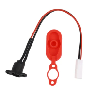 1/2pcs Electric Scooter Power Charger Cord Cable+charging Port Plug Cover For Xiaomi M365 Electric Scooter Accessories