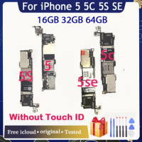 8GB 16GB motherboard for iphone 4 4G 5S 5SE logic board Main board Logic circuit board original unlocked plate MB