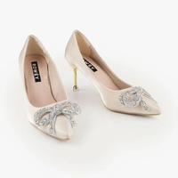 Sepatu High Heels Pesta Tinggi 9cm Penelope 37 CREAM