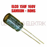 10X ELCO 15UF 160V ORIGINAL SAMXON - ROSH SIZE:8X8X15MM KAPASITOR ELKO 15UF 160V DAPAT 10PCS
