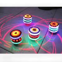 Dòng tia laser đỏ Đồ chơi con quay Spinner Đầy màu sắc Đồ chơi phát sáng Quay màu Laser trên cùng Đè