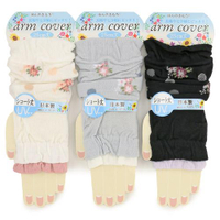【領券滿額折100】 日本製【arm cover】花朵圖案短袖套(25cm)