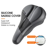 Bicycle Parts Silicone Soft Sponge PU Leather Bike Seat Cover Bike Cushion Cover Bicycle Saddle Cover Cycling Seat Cover