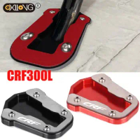For Honda CRF300L CRF 300 L Rally 2021 2022 Motorcycle Accessories Kickstand Foot Side Stand Enlarge Extension Pad Shelf CRF300L