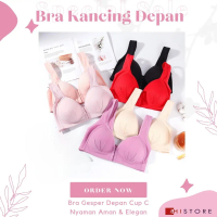 Bra Bh Wanita Seamless Push Up Gesper Depan Kancing Depan Busa Tipis Tanpa Kawat Elegan 378