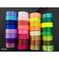 2.5cm (2) Satin Ribbon Riben Reben Organza Gift Flower Bouquet Decoration Satin Ribbon 1β