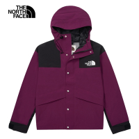 【The North Face 官方旗艦】【經典ICON】北面男款紫色防水透氣衝鋒衣外套｜7UR9KK9