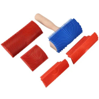 1 Set Wall Texture Roller Imitation Wood Grain Pattern Wood Texture Paint  Roller Tool for Wall