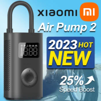 【25% Upgraded】Mijia Mini Portable Electric Air Pump 150PSI Treasure 2 Xiaomi Compressor Inflator Type-C LED Multitool for Car