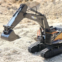 Huina 1592 1:14 Scale 22 Channels 2.4GHz Latest RC Excavator Off-road Truck RTR Vehicle Model Toys for Boys Toy VS 1593