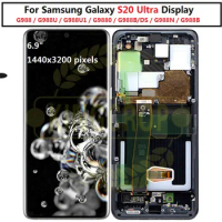 For Samsung Galaxy S20 Ultra Lcd G988 G988F G988B/DS with Frame Display Touch Screen Digitizer For Samsung s20 Ultra S20Ultra