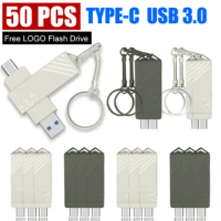 50pcs Super Speed USB 3.0 Flash Drive 256GB 128GB 64GB,External Flash Drive USB Flash Type C for SmartPhone, Tablet