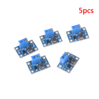 โมดูลเพิ่มกำลังไฟ SX1308, 5 ชิ้น, DC-DC, 2A, 2-24V ถึง 2-28V, ตัวปรับได้