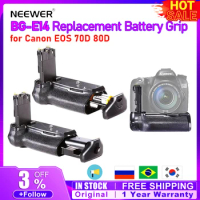 NEEWER BG-E14 Replacement Battery Grip for Canon EOS 70D 80D With Battery Holder