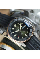Seiko Seiko Mod Yachtmaster Lite SRPD75K1M1 男士黑色訂製手錶 42 毫米橡膠錶帶藍色