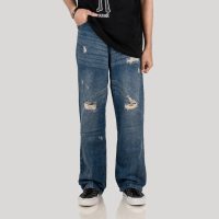 420Father X Otsky | Cavier Celana Jeans Pria Denim Fade Ripped Medium Loose Fit