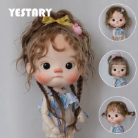 YESTARY BJD Blythe Doll Mohair Wig For Blythe DianDian Qbady Doll Accessories Toy Tress Short Hair Curly Kawaii Bangs Qbaby Wigs