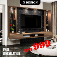 [N Design] 8ft Kabinet TV Gantung / Almari TV Furniture/ Modern TV Cabinet / Wall Mounted Tv Cabinet