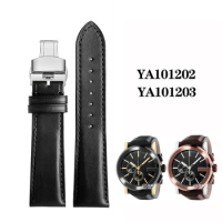High Quality Cowhide GC Watchband for Gu-c-ci Leather Strap YA101202 YA101203 Series Men Women Citizen Watch Bracelet Black 23mm