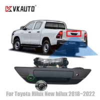 VKAUTO RearView Tailgate Handle Camera For Toyota Hilux 2018 2019 2020 2021 CCD Reverse backup Parking Camera Night Vision
