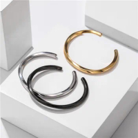 Simple Hip Hop Stainless Steel Bangle for Men Women Mobius Twisted Cuff Men Bracelet Bangle Pulseira Gents Jewelry