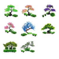 Eco-Friendly Bonsai Tree Decoration - Realistic Appearance For Fish Tank And Aquarium ABS Office Simulation Tree