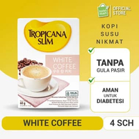 Tropicana Slim White Coffee 4 sch - Kopi Susu Nikmat Tanpa Gula Pasir