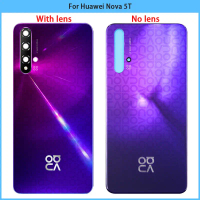 Nắp Sau Pin, Bảng Điều Khiển Kính 3D, Cửa Sau, Ốp Kính Nova 5T, Có Keo Ống Kính, Thay Thế, Mới Cho H