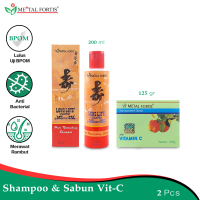 METAL FORTIS Combo Shampoo Metal 200ML & Sabun Vitamin C Hijau 125GR BPOM Perawatan Tubuh CMB02