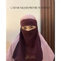Hijra Stories Cadar Niqab Bahan Silk Anti UV Cantik Nyaman Khimar Muslim Syari Jilbab Gamis