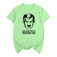 1984 George orwell big brother watching you Summer print T-shirt Cotton Men T shirt New women TEE