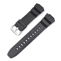 watch Band Convex opening 16mm TPU Strap For Casio MCW-100H MCW-110H W-S220 HDD-S100 WV-200 AE-2000 AE-2100 watches Accessories